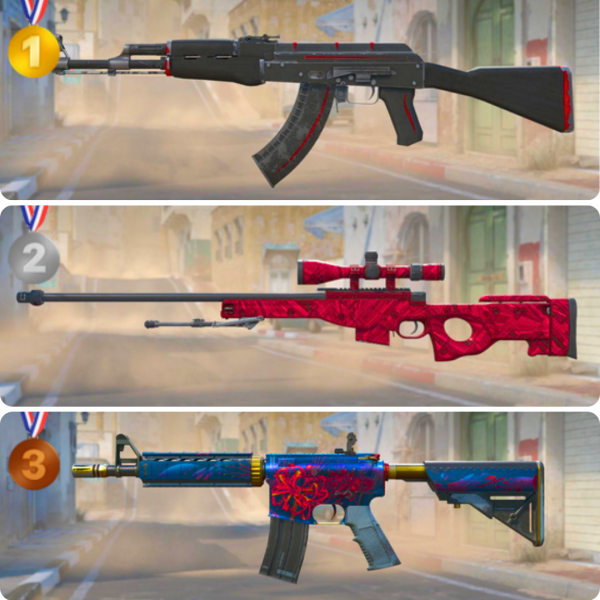 0337 PRÊMIO - COMBO 3 GANHADORES - AK | AWP | M4A4